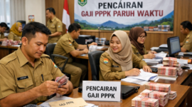 Ilustrasi pencairan gaji PPPK Paruh Waktu. 