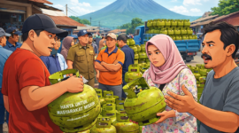 Ilustrasi LPG 3 Kg mahal dan langka di Kerinci dan Sungai Penuh. 