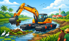 Pemkab Tanjabtim Siapkan Excavator Amphibi, Solusi Baru Tangani Banjir Lahan Basah