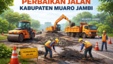 Ilustrasi Perbaikan jalan. 