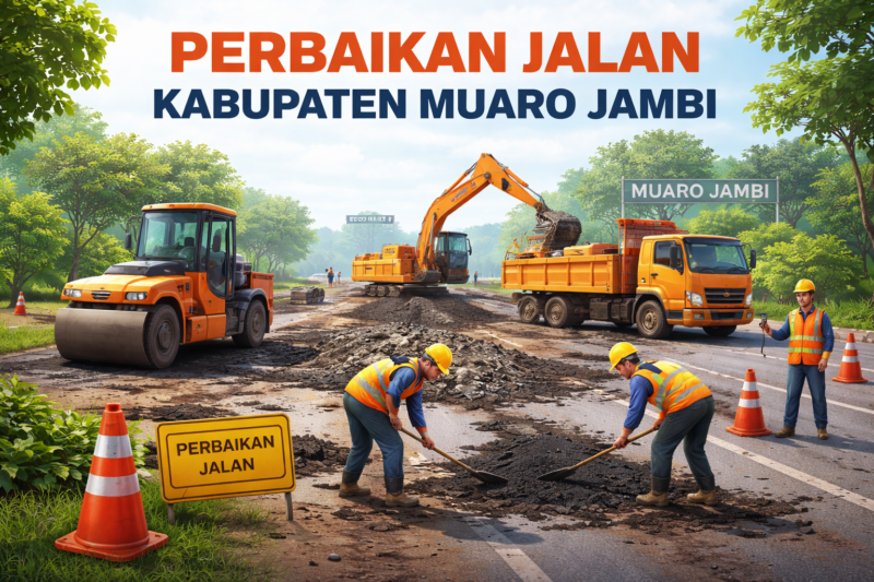 Ilustrasi Perbaikan jalan. 