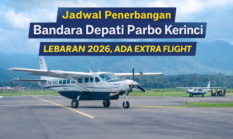 Jadwal Penerbangan Bandara Depati Parbo Kerinci Lebaran 2026, Ada Extra Flight