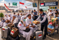 Ilustrasi jamaah umroh Indonesia di Arab Saudi. 