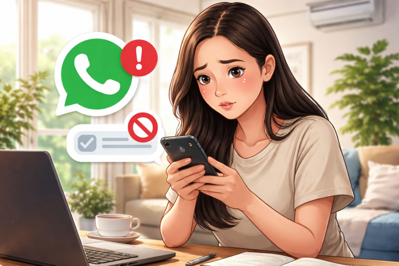 Ilustrasi Whatsapp di Blokir
