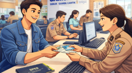 Ilustrasi pembayaran pajak kendaraan. 