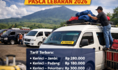 Tarif Travel Kerinci–Sungai Penuh Naik Pascale baran 2026, Ini Rinciannya