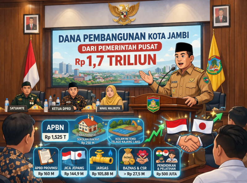 Ilustrasi Kota Jambi Raup Rp1,7 Triliun Dana Pusat untuk Pembangunan. 